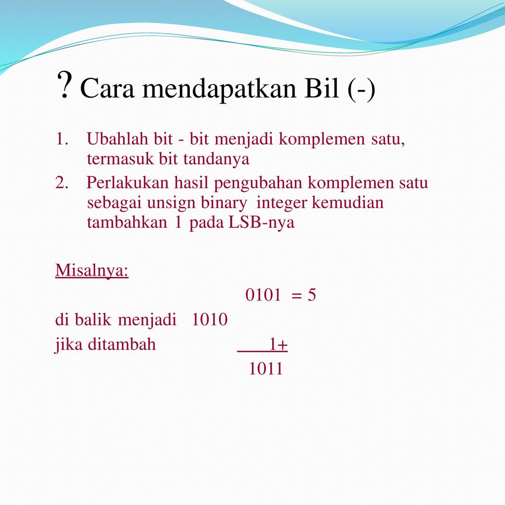 Arithmatika Komputer Pertemuan – 2 Oleh : Tim Pengajar. - Ppt Download