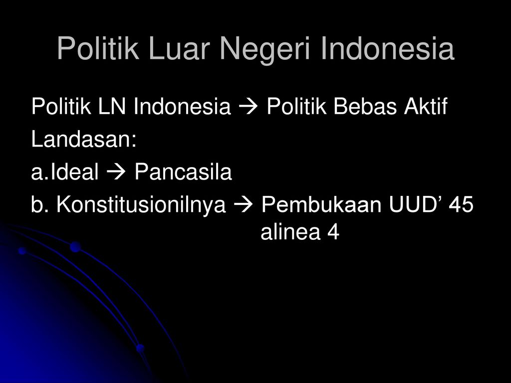Politik Luar Negeri Indonesia