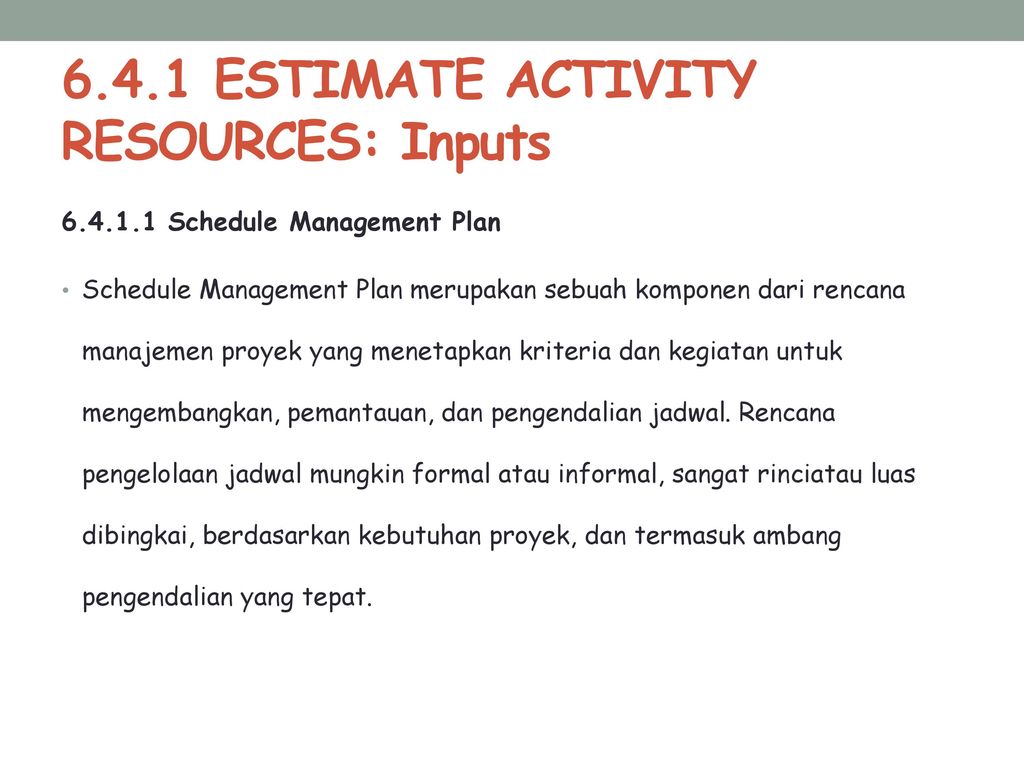 Activity resources