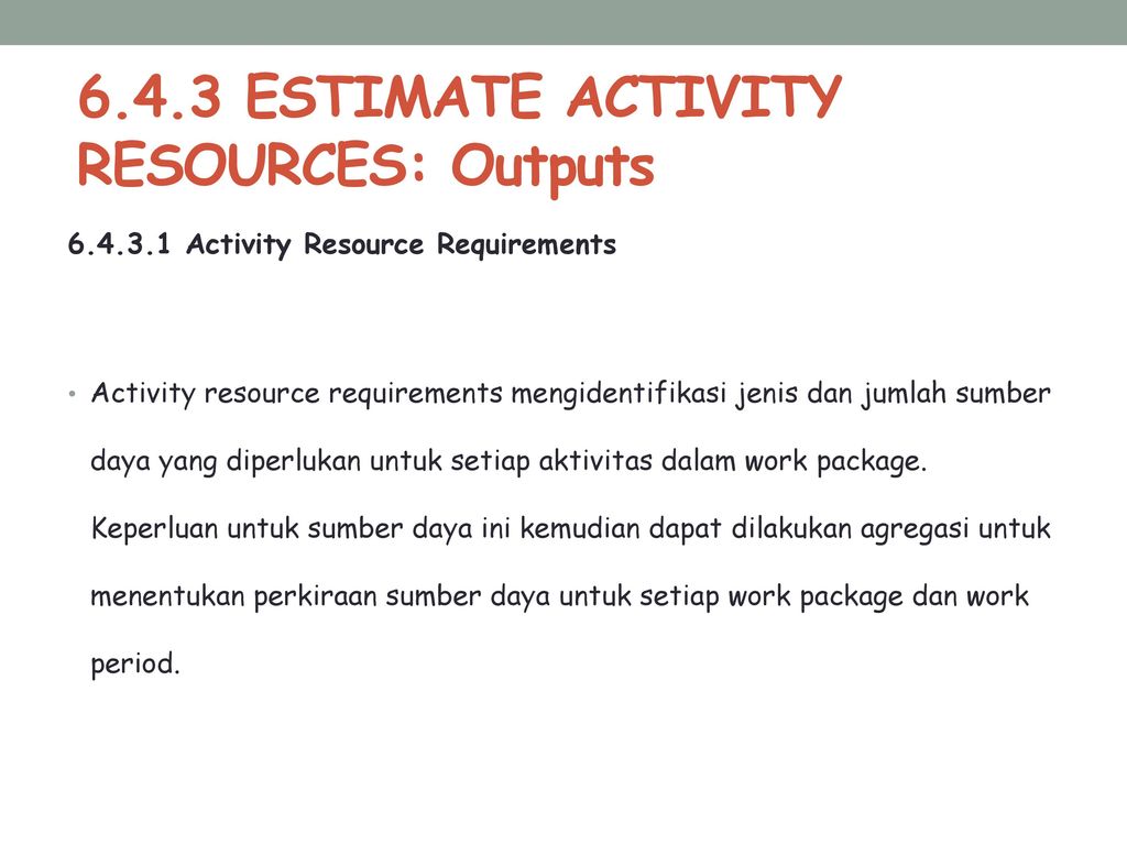 Activity resources