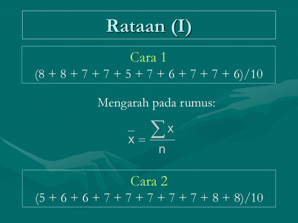 Rataan (I) Cara 1 Cara 2 ( )/10