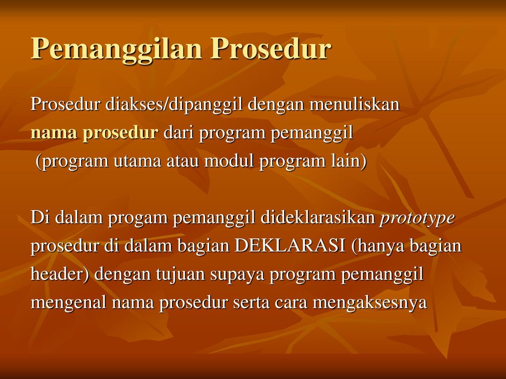 Prosedur (Procedure). - Ppt Download