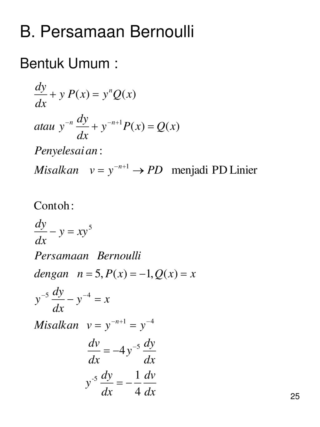 Contoh Soal Dan Pembahasan Persamaan Diferensial Biasa Pembahasan Soal ...