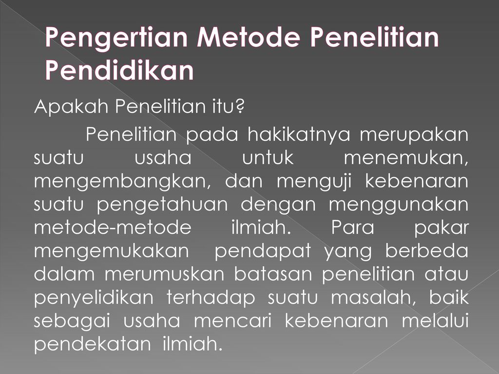 Konsep Dasar Penelitian Pendidikan Ppt Download