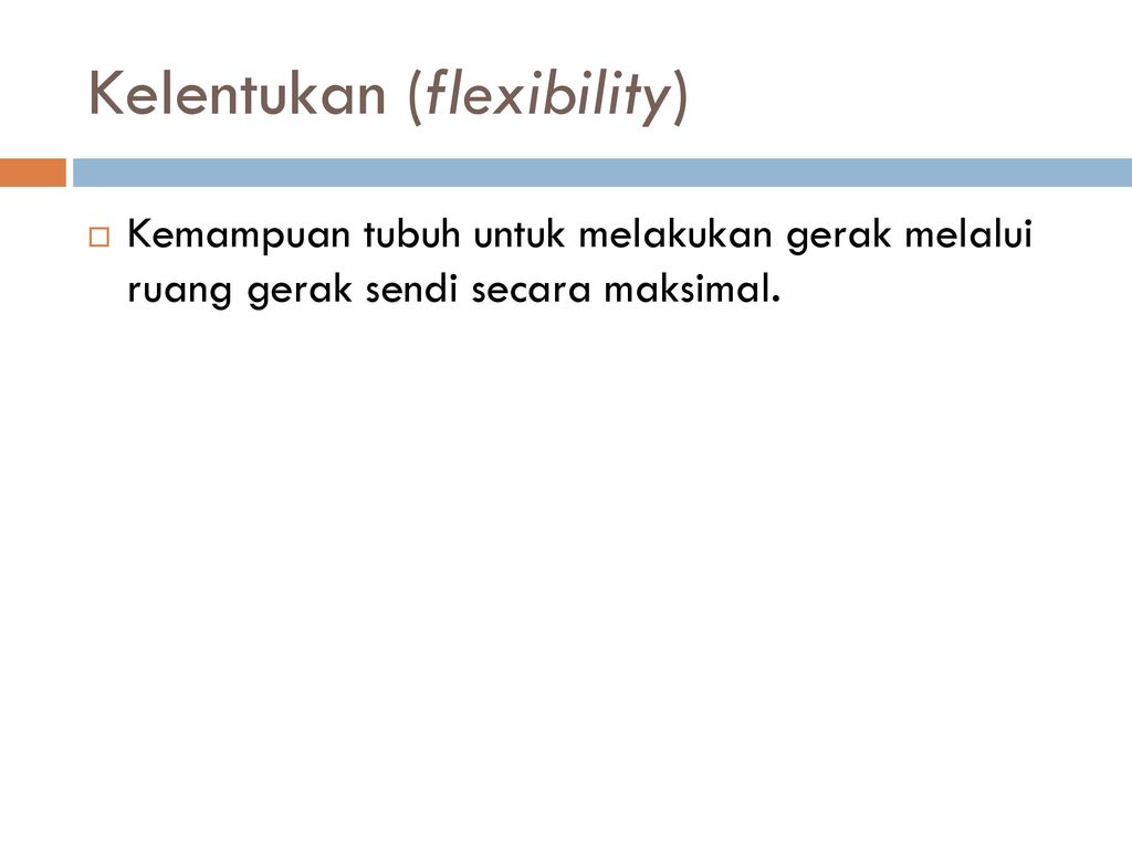 Kelentukan (flexibility)