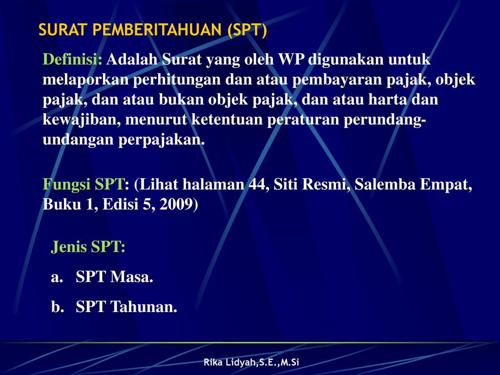 KETENTUAN UMUM DAN TATA CARA PERPAJAKAN - Ppt Download