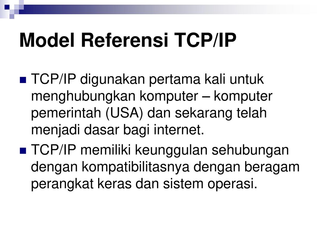 Model Referensi Tcpip Ppt Download