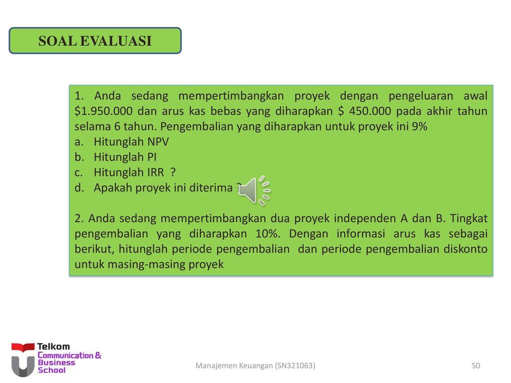 Manajemen Keuangan (SN321063) Capital Budgeting – 1 - Ppt Download