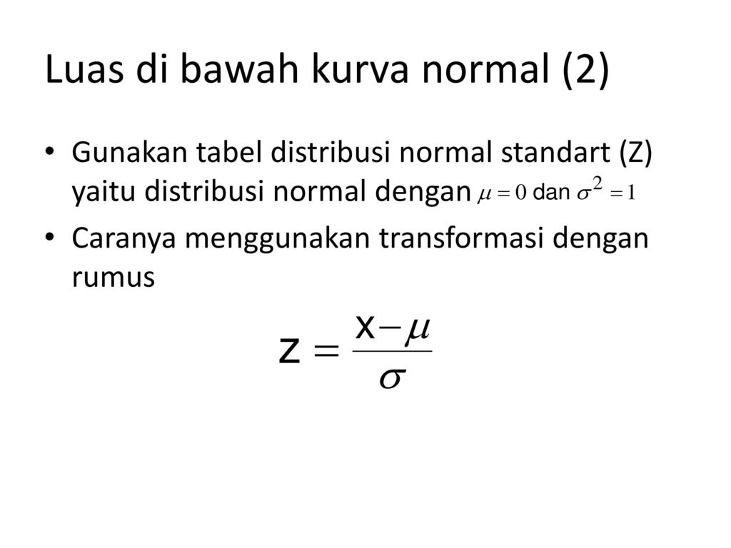 Tabel Kurva Normal Standar