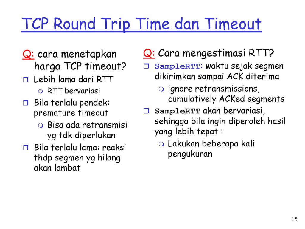 Round trip timing