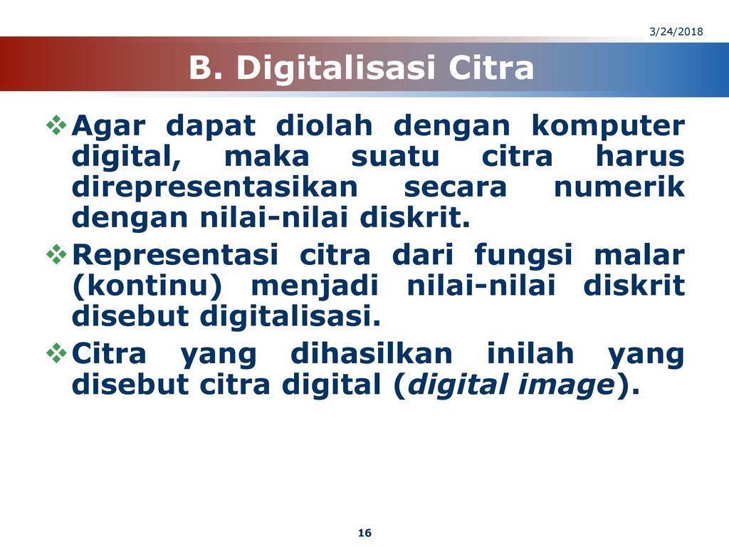 BAB II. PEMBENTUKAN CITRA - Ppt Download