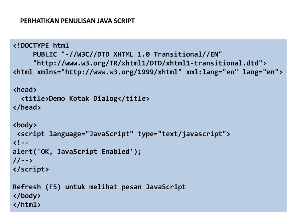 Script type javascript