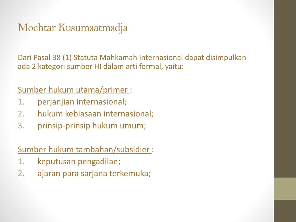 Sumber Hukum Internasional Ppt Download