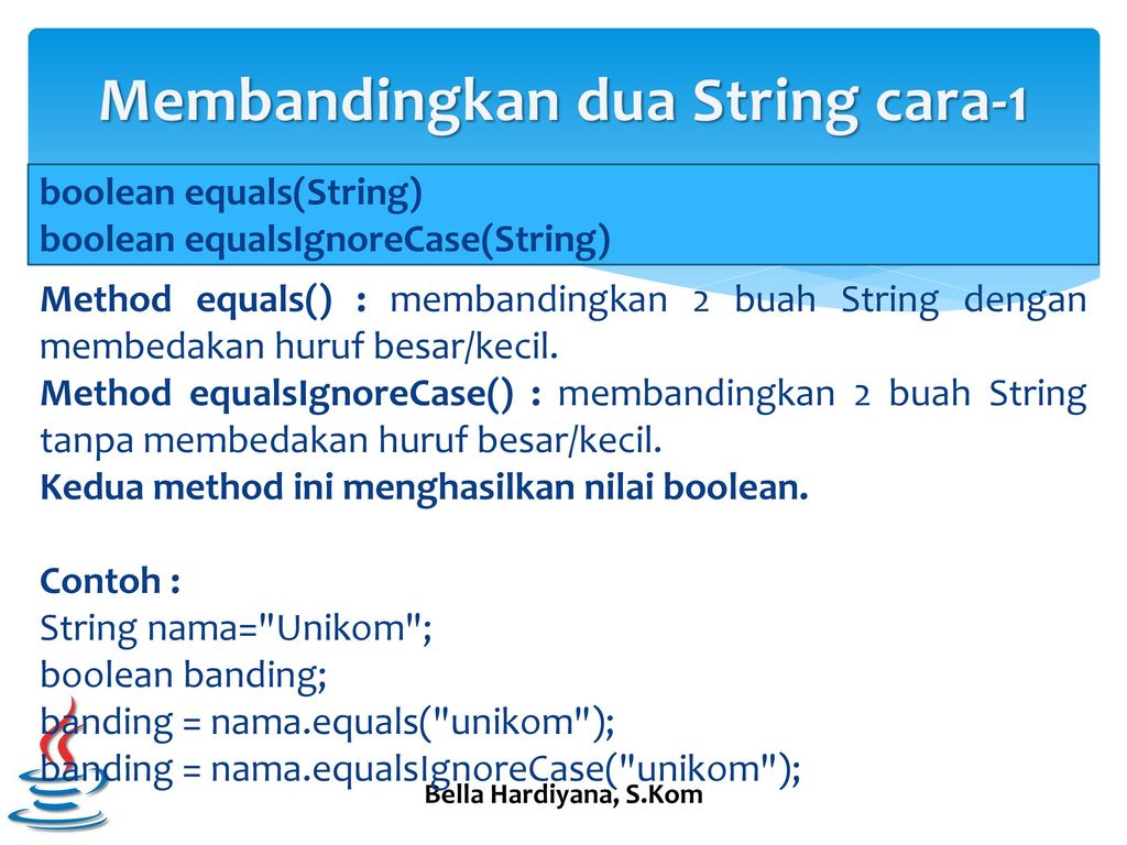 KELAS STRING DAN INNER CLASS - Ppt Download