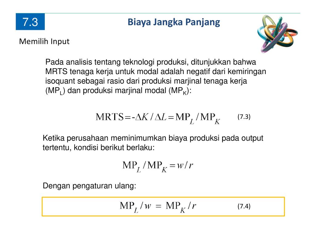 7 3 Biaya Jangka Panjang Memilih Input Ppt Download