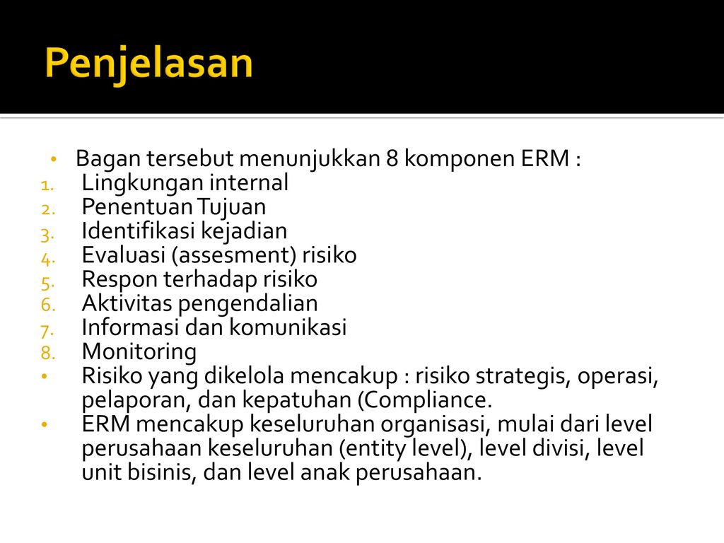 ENTERPRISE RISK MANAJEMEN - Ppt Download