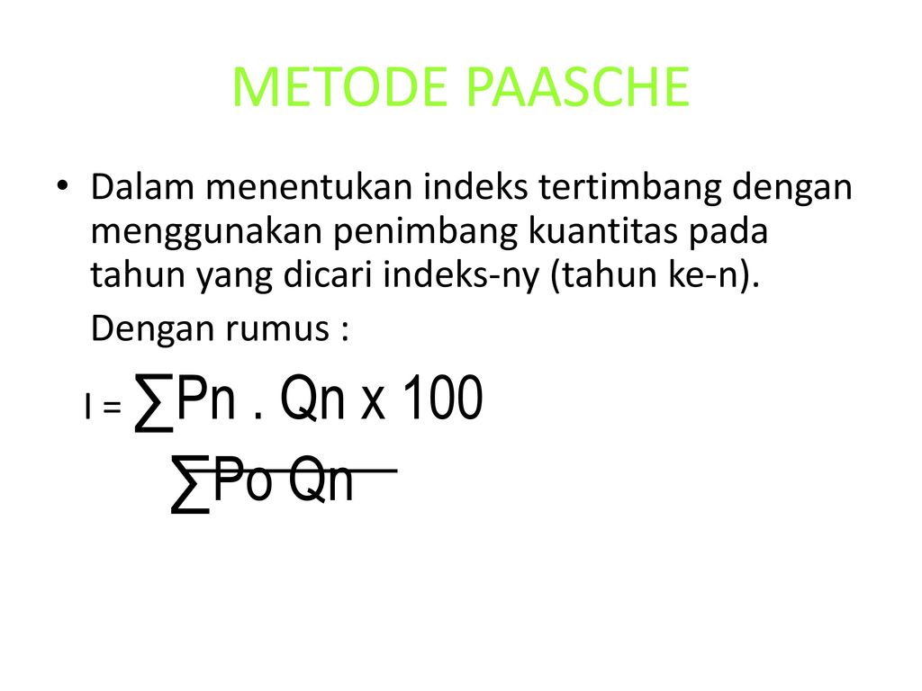 Metode Paasche
