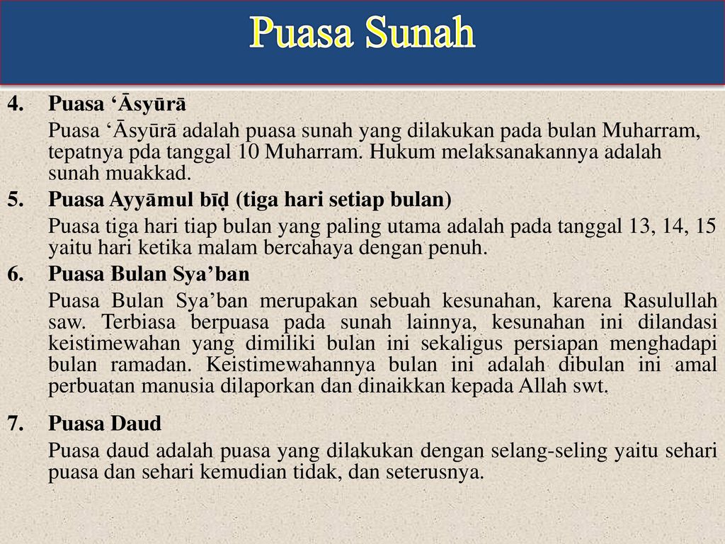 Puasa Sunah Puasa ‘Āsyūrā