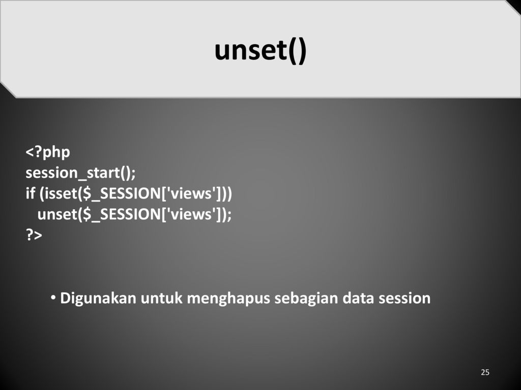 Unset php