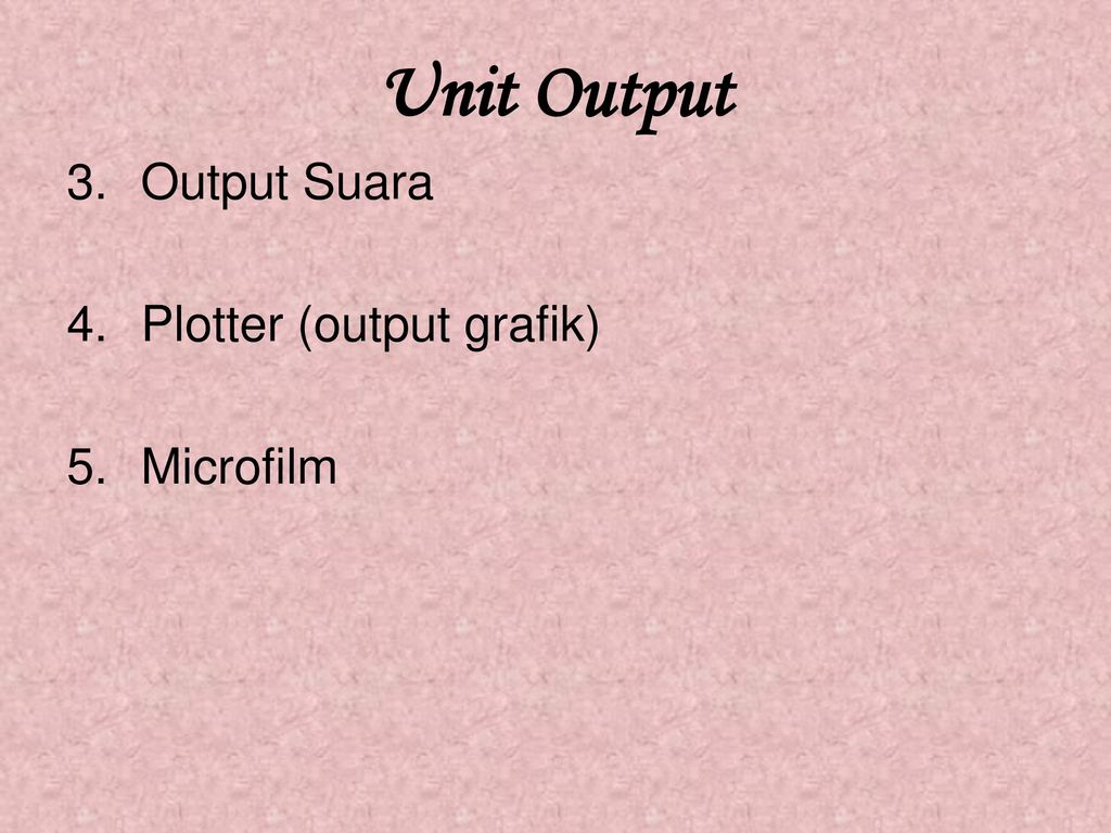 Output unit