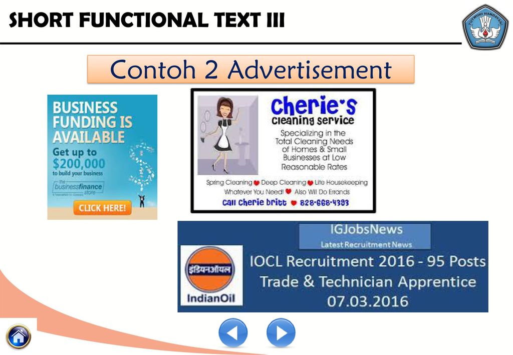 Contoh Teks Advertisement Service