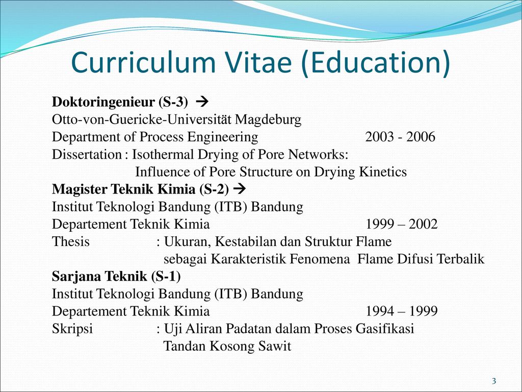 Cv education