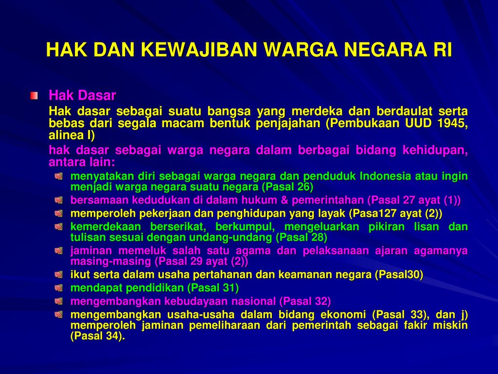 Macam Macam Hak Dan Kewajiban – Ilmu