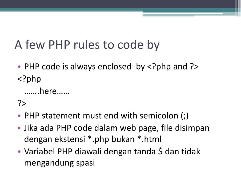 Rules php