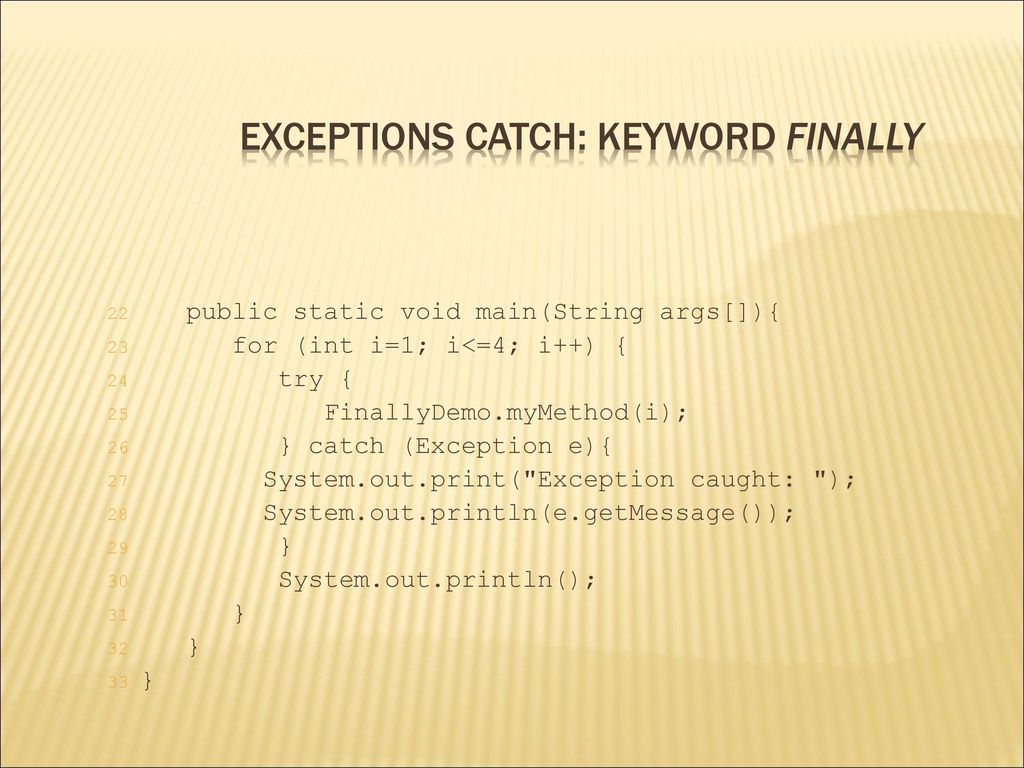 Catch exception