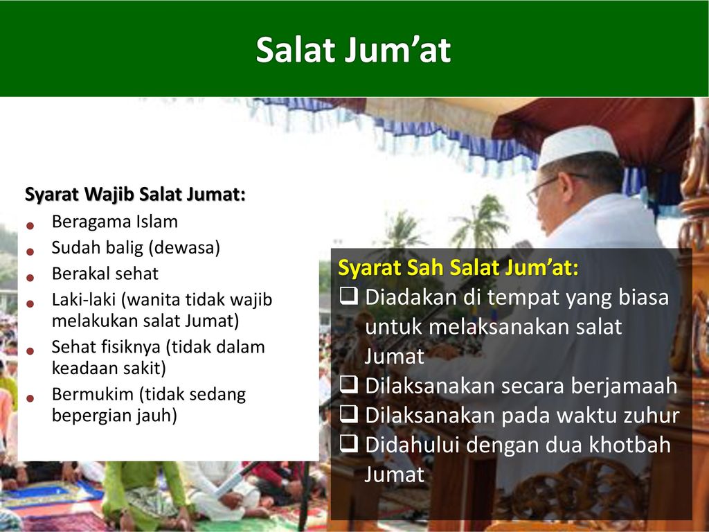 Salat Jum’at Syarat Wajib Salat Jumat: Beragama Islam