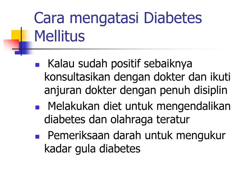 Cara mengatasi Diabetes Mellitus