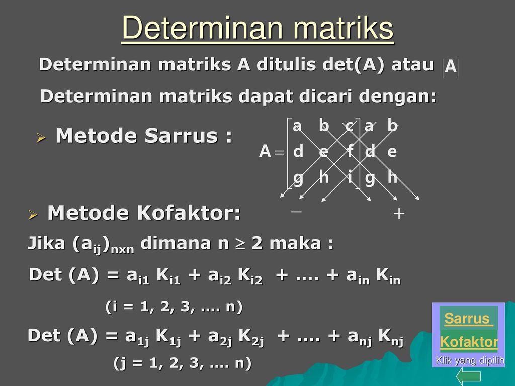 Yuk Mojok Contoh Soal Determinan Matriks Ordo 3x3 Metode Sarrus