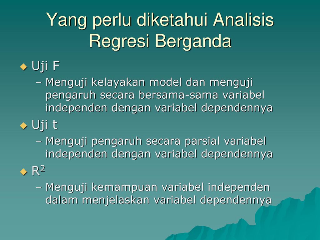 Analisis Regresi Berganda Ppt Download