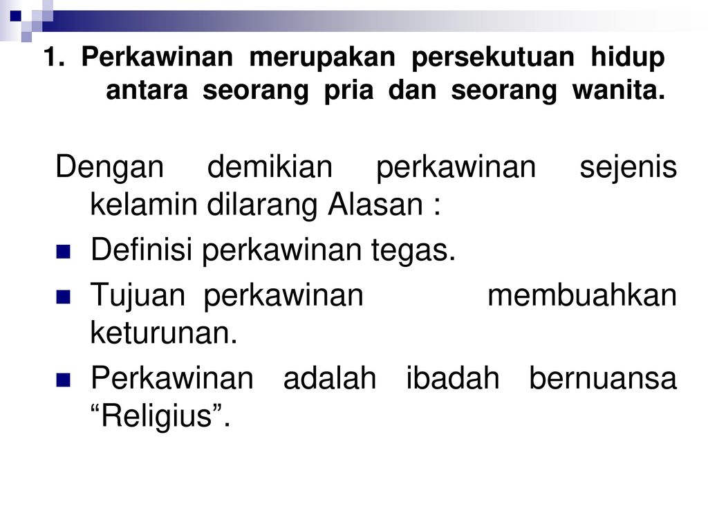 Tujuan Perkawinan Menurut Uu No 1 Tahun 1974