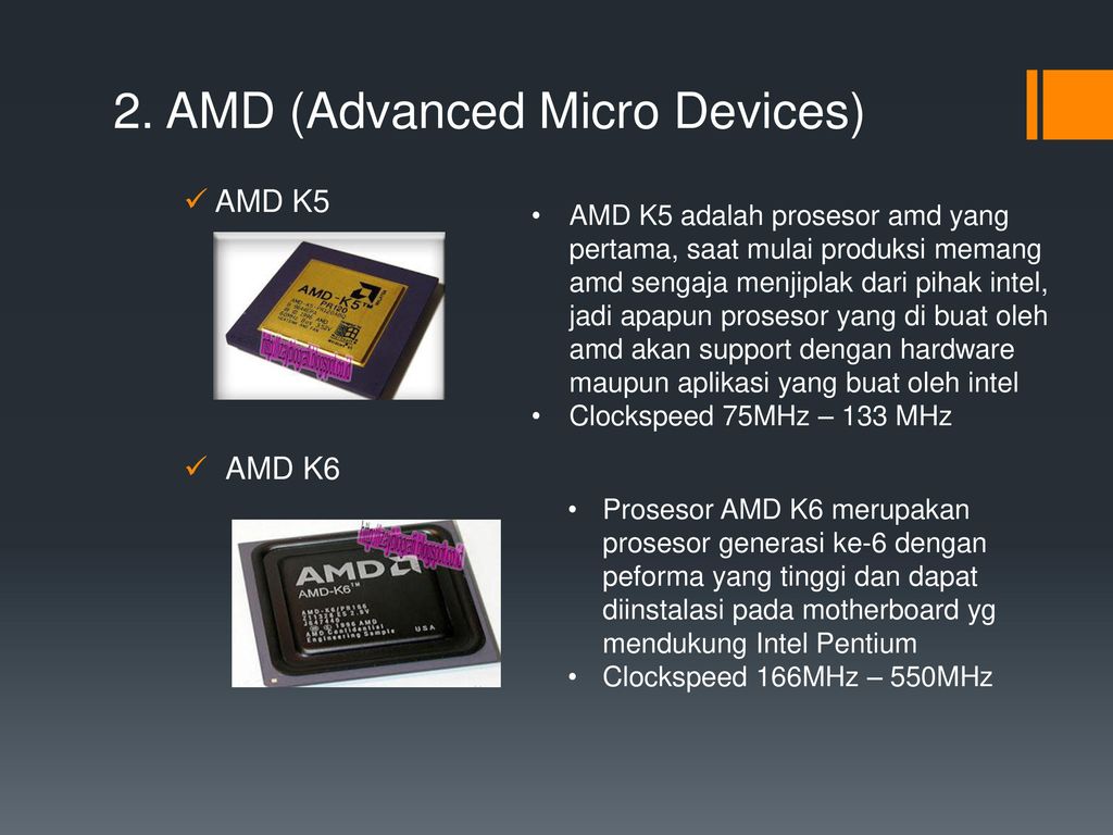2. AMD (Advanced Micro Devices) .