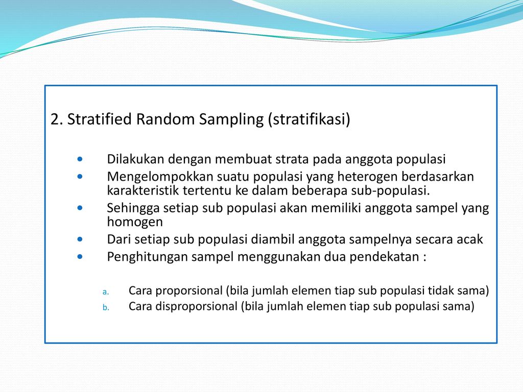 Materi Ajar Populasi Dan Sampel : 1. Probability Sampling - Ppt Download