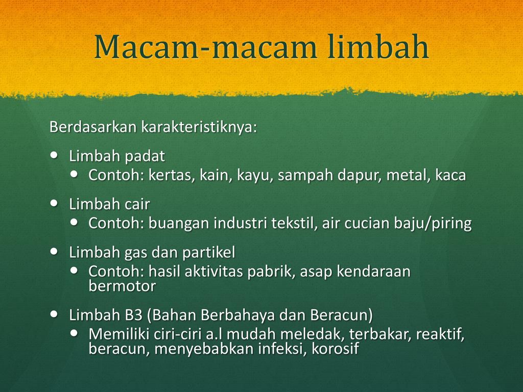 Macam Macam Limbah Berdasarkan Sumbernya – Ujian