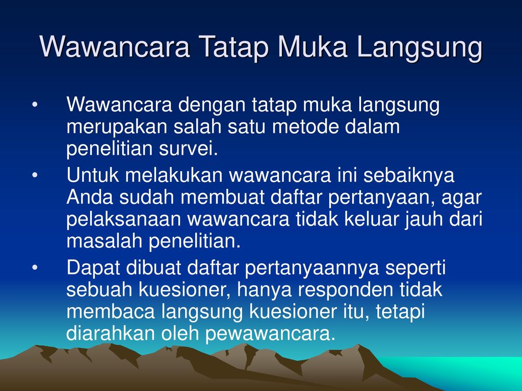 Penelitian Survei Penelitian Survei Merupakan Salah Satu Jenis Metode Penelitian Yang Banyak Digunakan Dalam Praktek Sehari Hari Penelitian Survei Merupakan Ppt Download