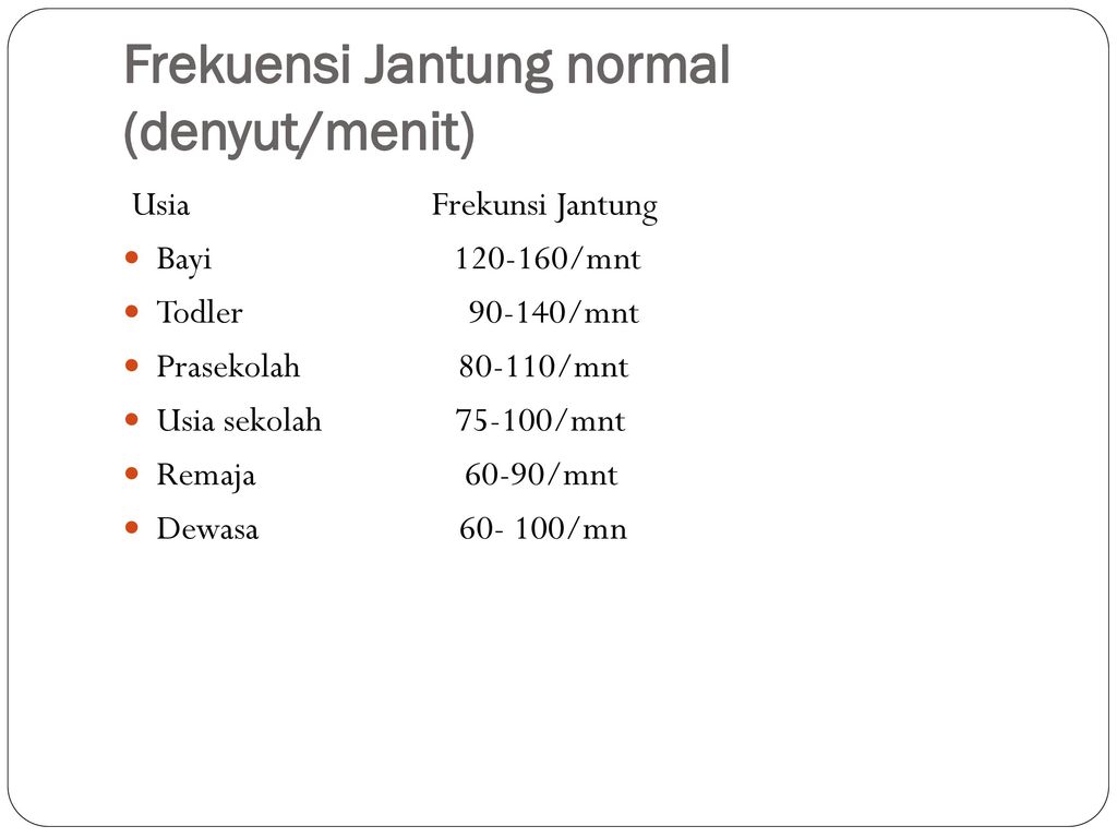 Jumlah Denyut Nadi Dalam 60 Detik – Meteor