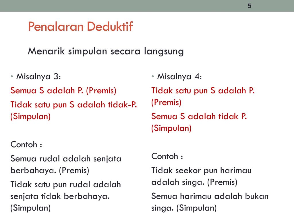 5 Contoh Kesimpulan Deduktif Dan Induktif