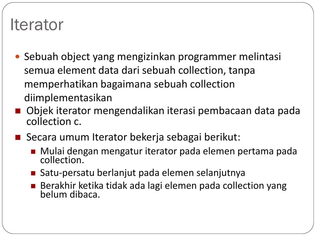 Iterator remove