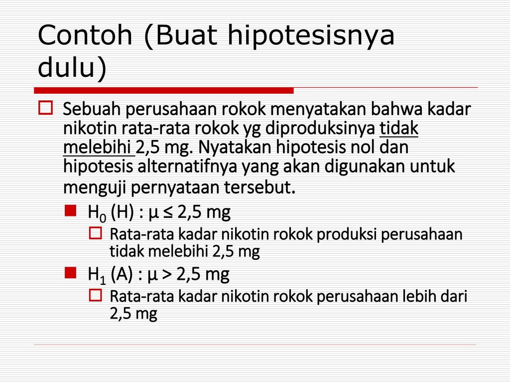 Contoh Hipotesis Rokok - Simak Gambar Berikut