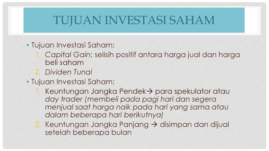 Pertemuan 7 Analisis Saham Ppt Download