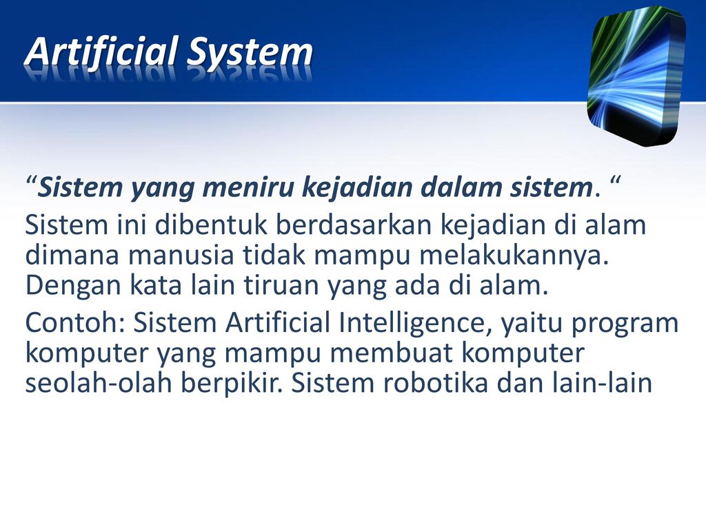Artificial systems
