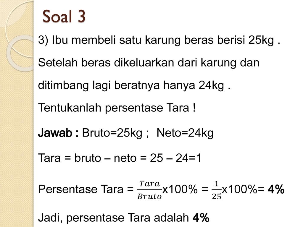 11 Contoh Soal Aritmatika Sosial Bruto Kumpulan Contoh Soal