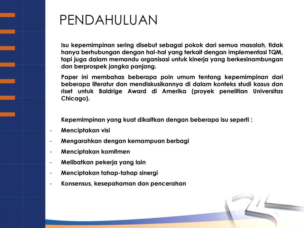 Kepemimpinan Dalam Implementasi Tqm Beberapa Contoh Kasus Ppt Download