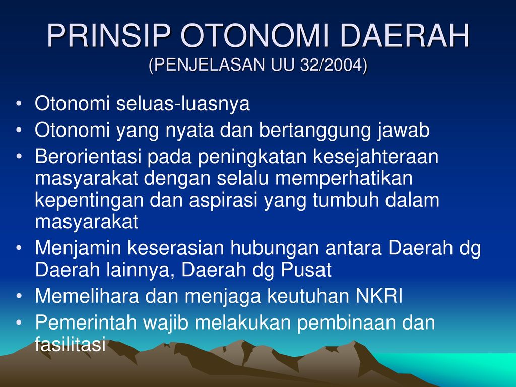 OTONOMI DAN PEMBANGUNAN DAERAH - Ppt Download