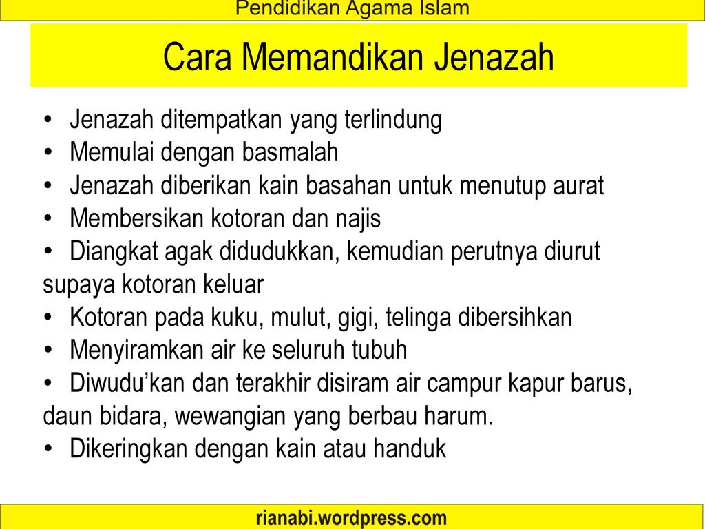 Pengurusan Jenazah Rian Hidayat Spdi Ppt Download