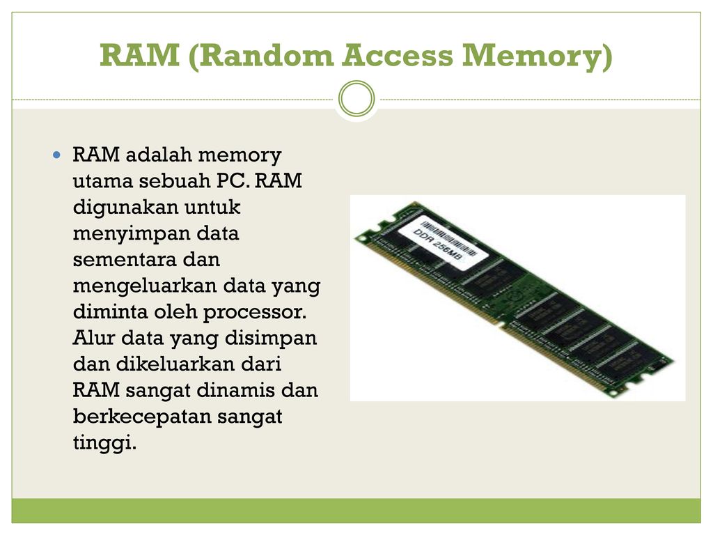 Memory is ram