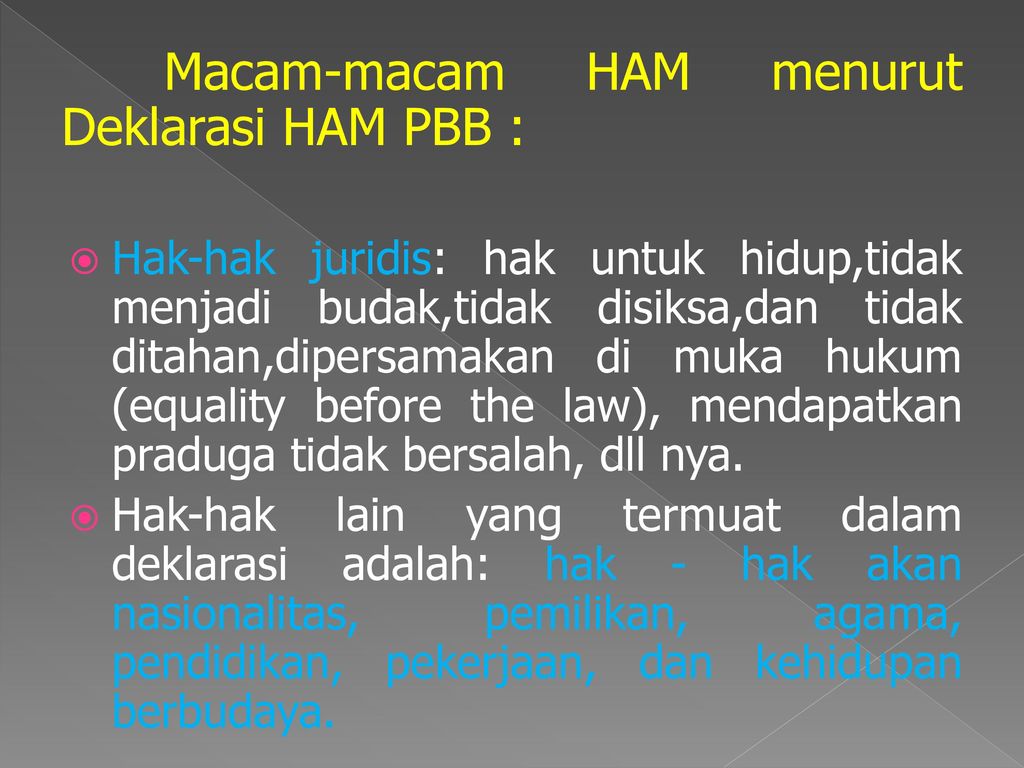 HAK ASASI MANUSIA (HAM) - Ppt Download